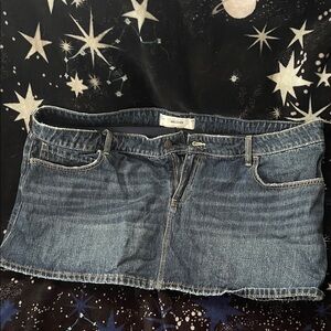 Hollister Dark Blue Denim Mini Skirt
